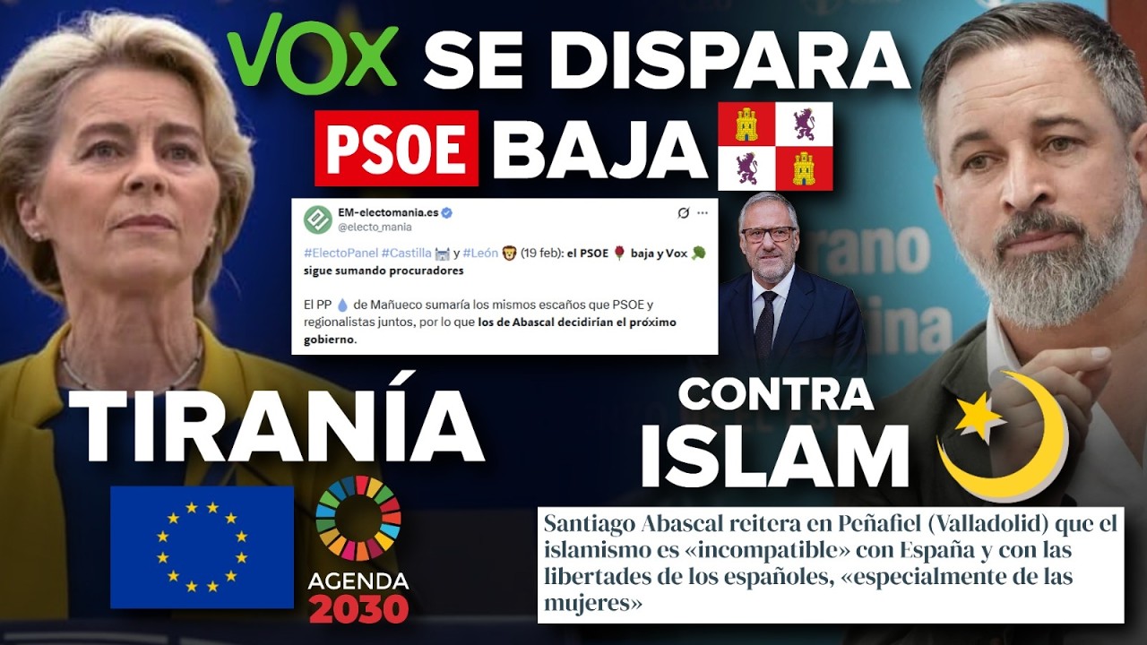 ¡VOX se DISPARA y EL PSOE BAJA, ABASCAL CONTRA el ISLAM y la TIRANÍA de ...