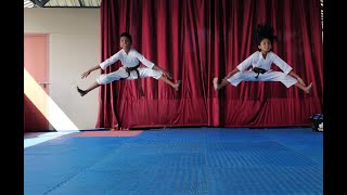 Toe Touch Jump performed by Kids at Rei