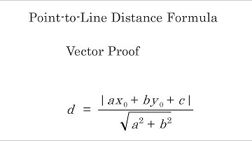 Point-To-Line Distance Formula Vector Proof