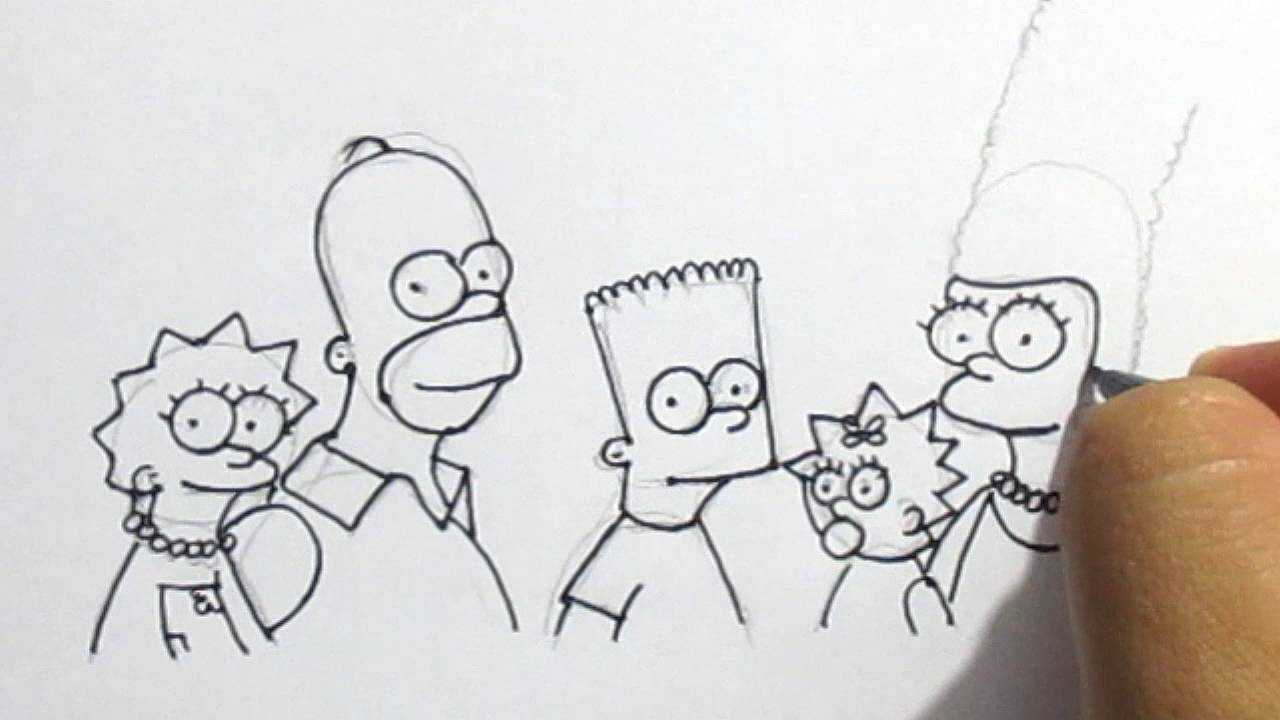 Cara Menggambar Keluarga Simpson How To Draw Simpson Family