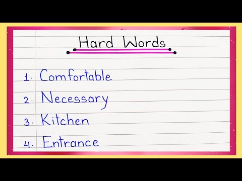 30 Hard Words in English || Spelling of Hard Words || Difficult Words || Hard Words