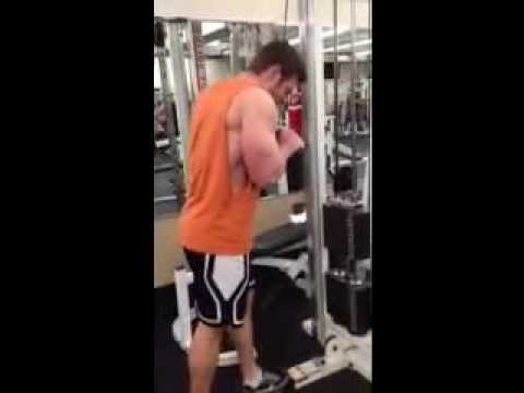 Tricep exercises. Drop set tricep extensions.