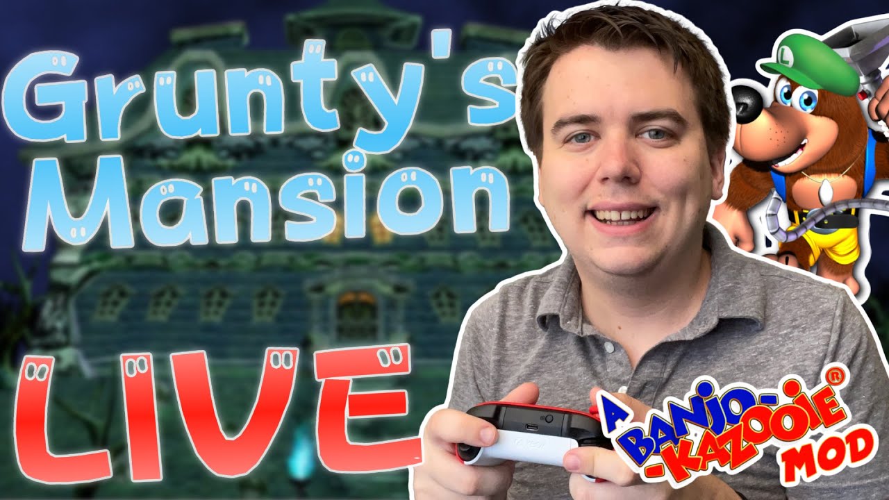 Beating Grunty's Mansion LIVE! (Banjo Kazooie ROM Hack) ZakPak YouTube