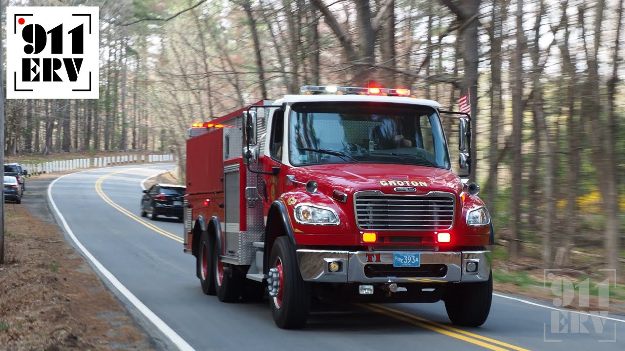 Groton Fire Truck Responding Tanker 1 YouTube