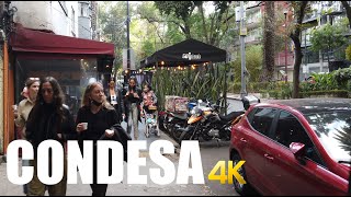 La Condesa, Mexico City walking tour 4k 60fps