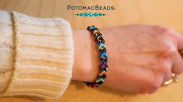 Treasure Box Button Clasp Bracelet - DIY Jewelry Making Tutorial by PotomacBeads