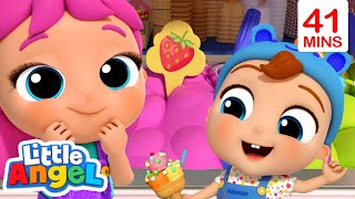 Color of Ice Cream Song | Little Angel Color Songs & Nursery Rhymes | Learn Red, Blue, Green Etc