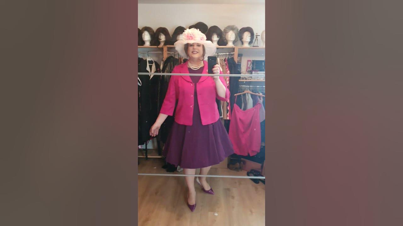 Christina d'Yvon, elegant crossdresser in hat and petticoat - YouTube