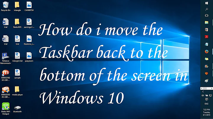 How do i move the taskbar back to the bottom of the screen in Windows 10 - DayDayNews