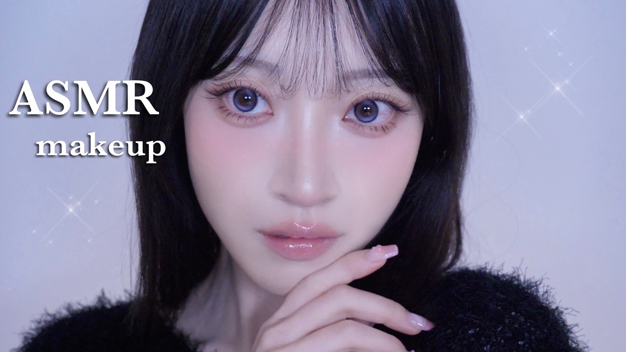 【ASMR】囁きながら猫メイク🐈⬛|気持ちいいパフ音・コスメタッピング💄スキンケア🫧