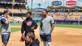 Walking around the track at Dodger Stadium with Kaylee 5/5/24