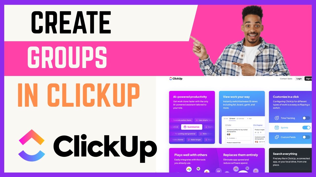 How To Create Groups In ClickUp - YouTube