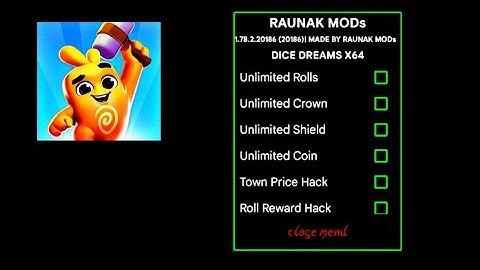 Dice Dream 1.79.1.20582 Mod menu Unlimited rolls