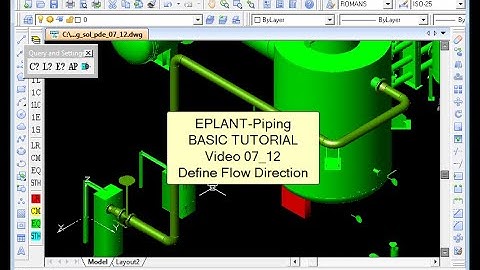 EPLANT-Piping Basic Tutorial: Flow Direction (pde_07_12)