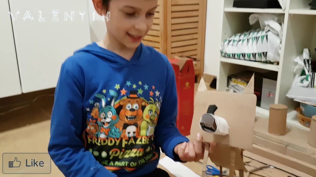 ВЛОГ Картонная собака. Как развеселиться легко самому собрать игрушку Мистер Валентин