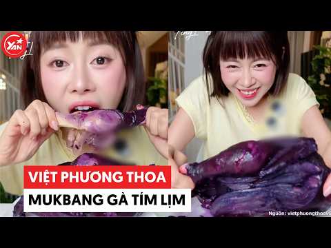 Viet Phuong Thoa mukbangs deep purple chicken #vietphuongthoa