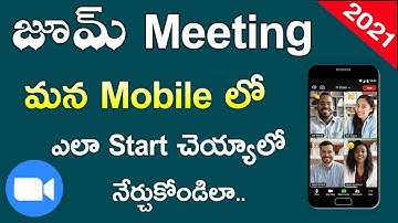 How to Start Zoom Meeting As Host on Mobile | Zoom Meeting Ela Cheyali | Zoom App Meeting Telugu
