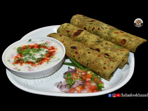 Palak Paratha Recipe-पालक का पराठा-Healthy Breakfast | Indian Food Channel