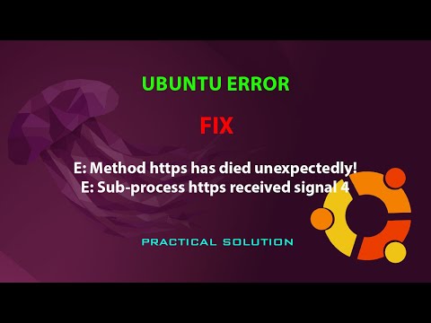 UBUNTU FIX: E: Sub-process https received signal 4/E: Method https has died unexpectedly!