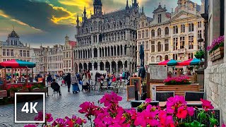 Medieval Grand-Place, Brussels Belgium 🇧🇪 walk around central square of the City of Brussels