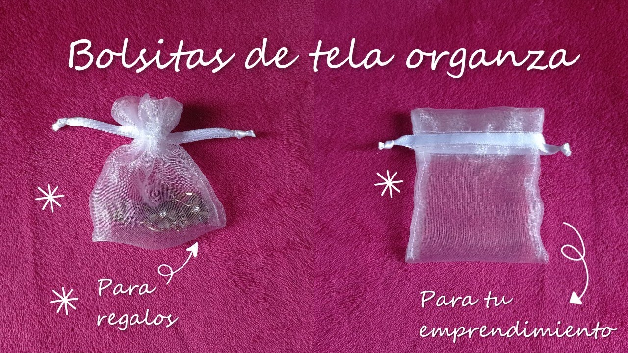 COMO HACER BOLSITAS DE TELA ORGANZA (para regalos)