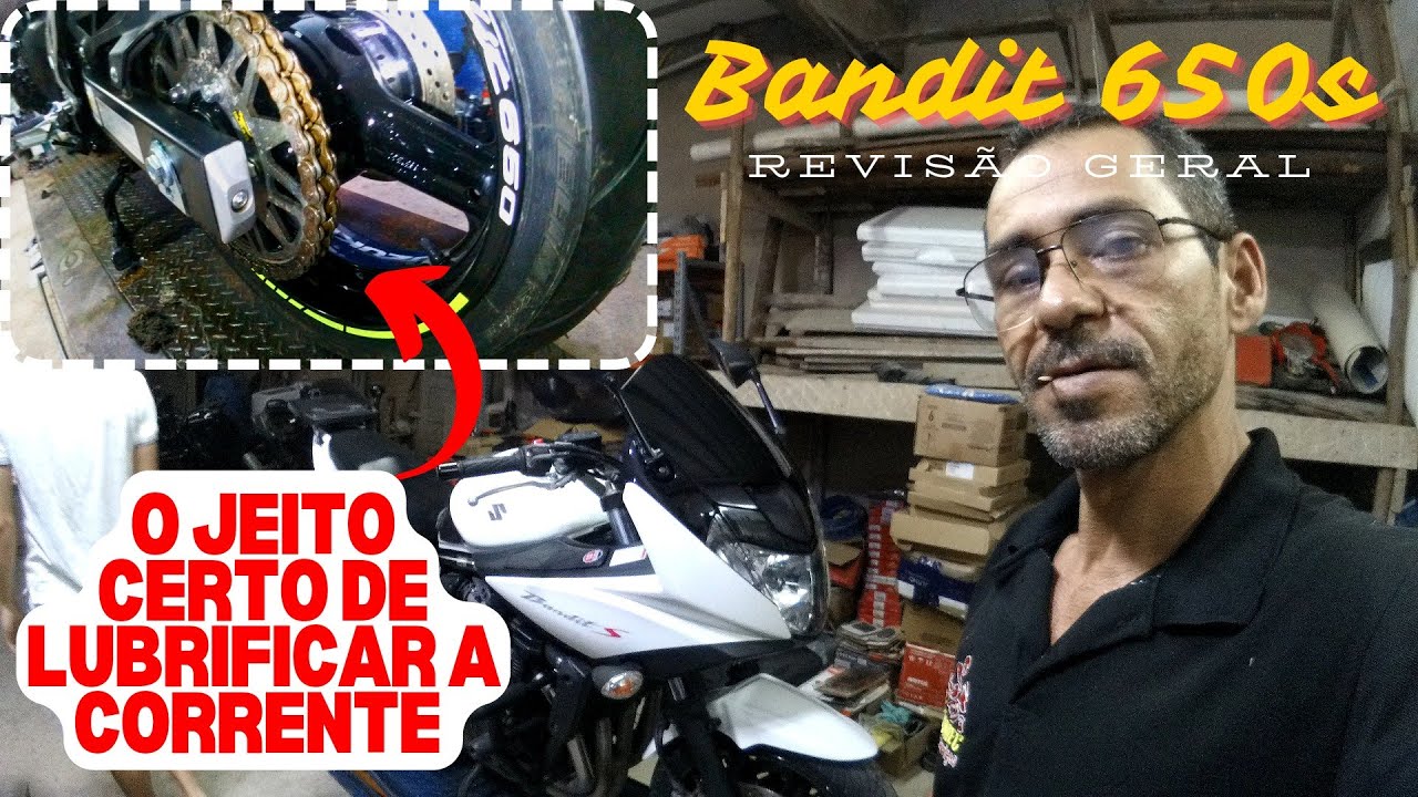 REVISÃO GERAL BANDIT 650 S + LUBRIFICAÇÃO DA CORRENTE