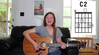 WHAT A BEAUTIFUL NAME Hillsong Worship Acoustic Guitar Cover with Chords Tutorial
