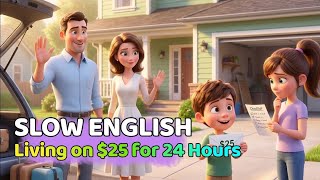 Living on $25 for 24 Hours |Easy English Listening Practice for Beginners (A1 -