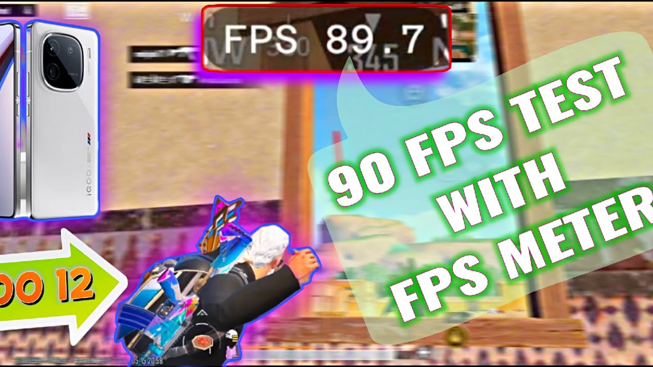 iqoo 12 bgmi test with fps meter 😱 / iq 12 90 fps test 🤯 - YouTube