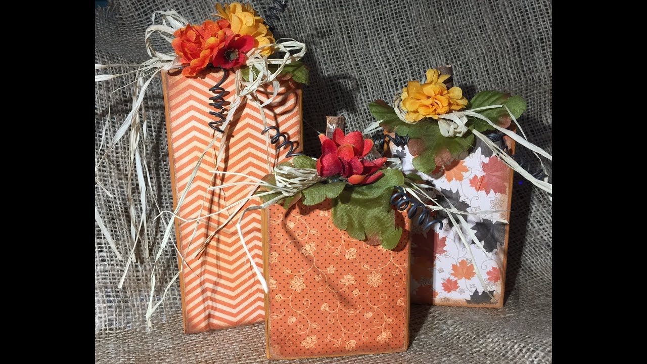 Fall DIY Scrap Wood Pumpkins - YouTube