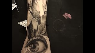 TATTOO TIMELAPSE - BLACK AND GREY ROSE