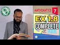 CLASS 7 MATHS NEW BOOK CHAPTER 1 EXERCISE 1.8