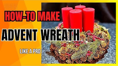 How to make a natural-looking Advent wreath for Christmas #adventwreathidea#howto#redadventwreath