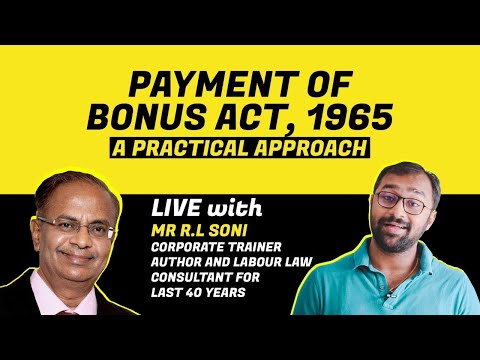 Payment Of Bonus Act, 1965 | Webinar #BizWiser