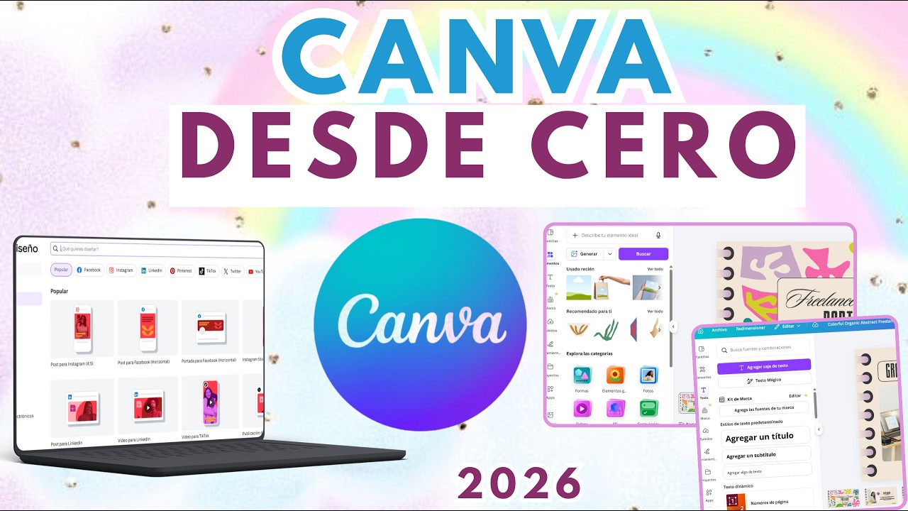 CANVA TUTORIAL COMPLETO PARA PRINCIPIANTES DESDE CERO 2026 ( Como usar ...