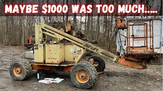 I paid $1000 for this 4x4, Diesel, ManLift, What could possible go wrong? (JLG)