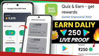 Quiz & Earn App Real Or Fake | Quiz & Earn App Se Redeem Code Kaise Len | Quiz & Earn - get rewards screenshot 1