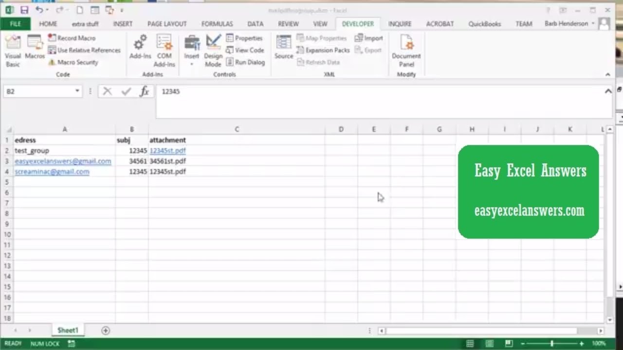 how to use macros in excel to send email for mac