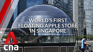 First look: Apple’s ‘floating' store at Singapore’s Marina Bay Sands | CNA Lifestyle Resimi