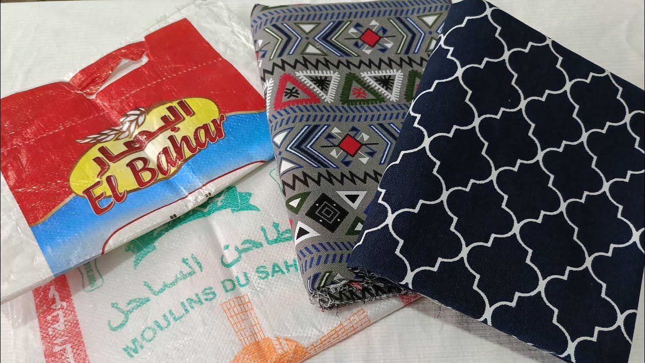 مشروع 💡 مربح بأكياس  الدقيق خياطة وتفصيل صاك مارساي لتنظيم الأفرشة أو الملابس #اكسبلور #sewing