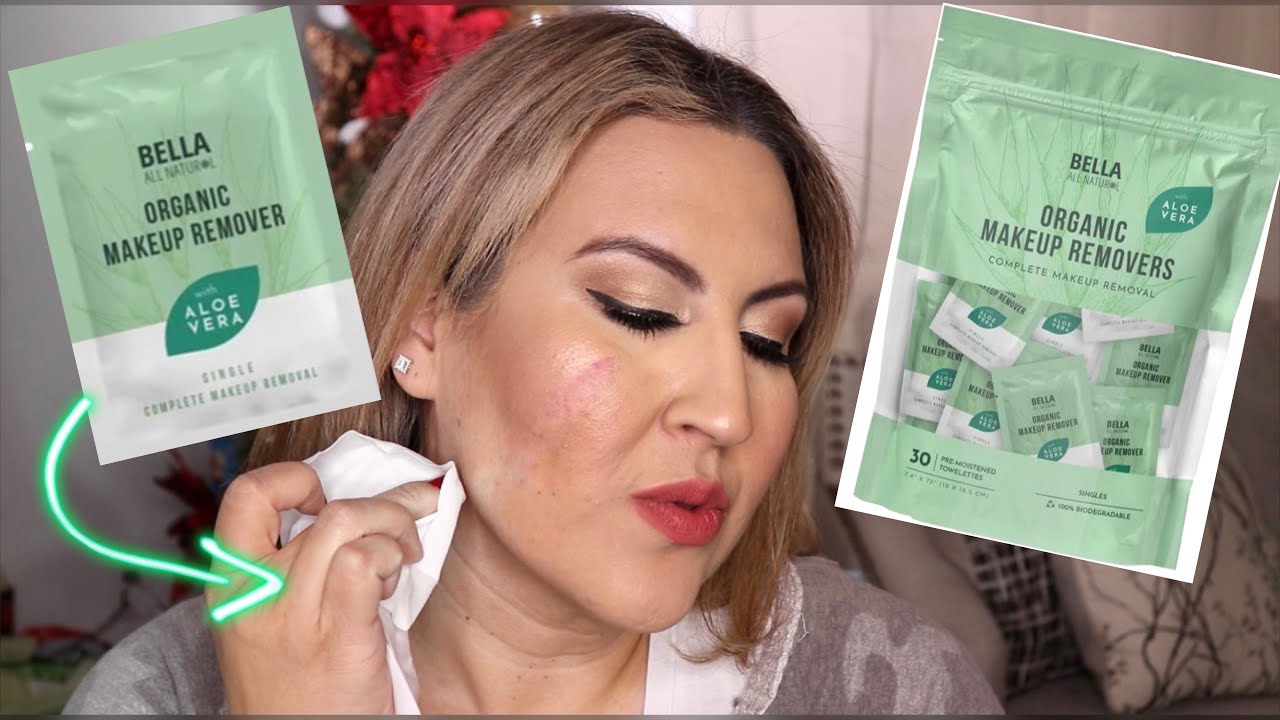 BELLA ALL NATURAL ORGANIC MAKEUP REMOVER WIPES TOALLITAS DESMAQUILLANTES ORGANICAS REVIEW RESENA