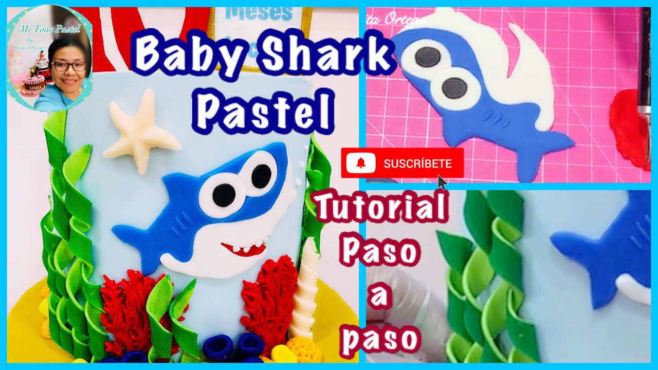 Pastel Baby Shark Tutorial Decoración paso a paso