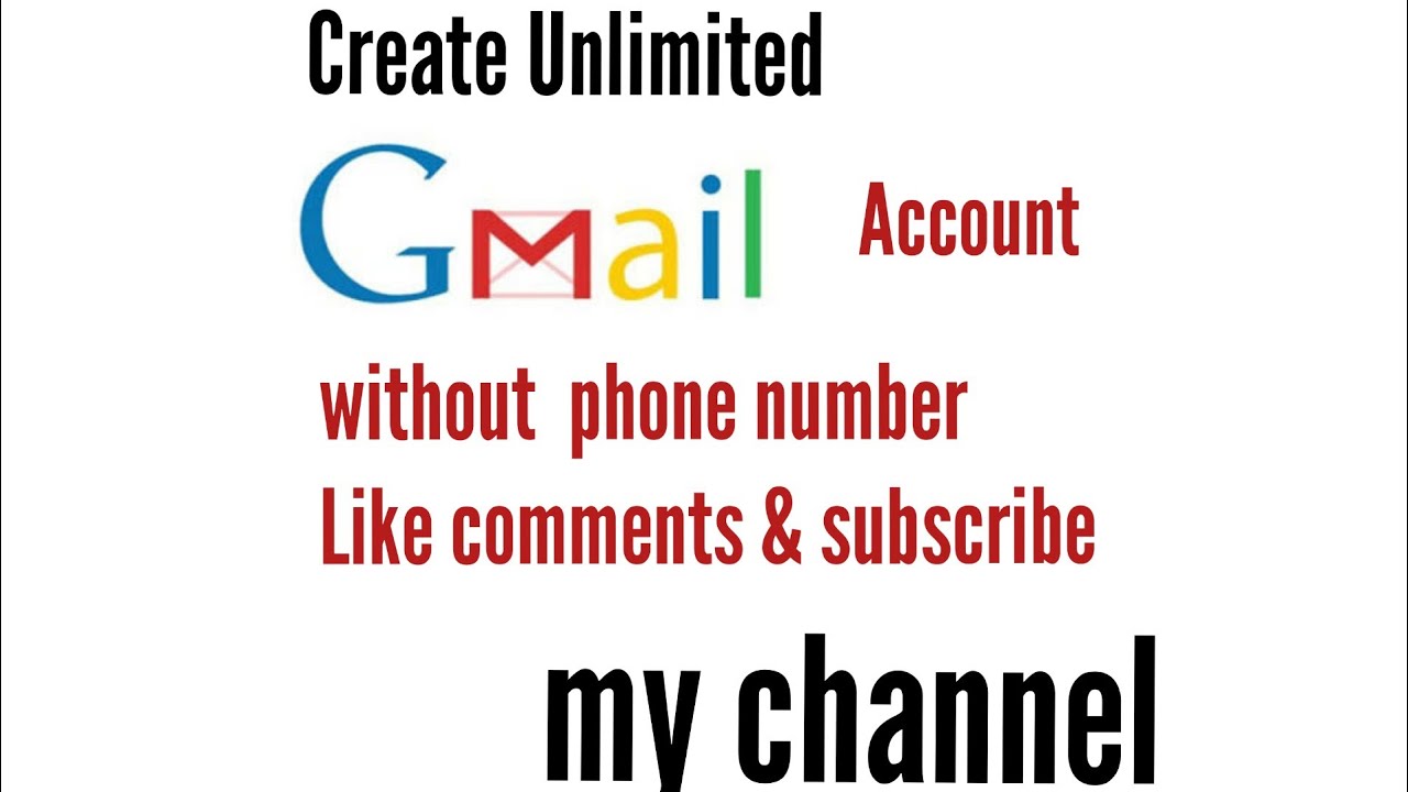 Create unlimited gmail account without phone number youtube