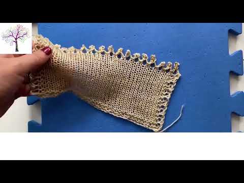 Knitting a Picot Bind-Off (Shallow Tide Shawl) This is a decorative bind-off for your knitting.