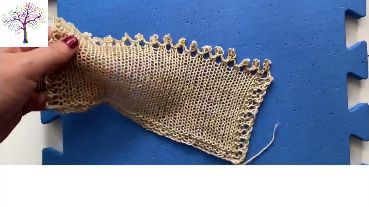 Knitting a Picot BindOff (Shallow Tide Shawl) This is a decorative bindoff for your knitting