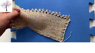 Knitting a Picot Bind-Off (Shallow Tide Shawl) This is a decorative bind-off for your knitting.
