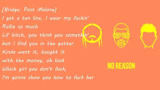 Video-Miniaturansicht von „Justin Bieber, Post Malone and Kanye West - No Reason (lyrics) (New song 2018)“