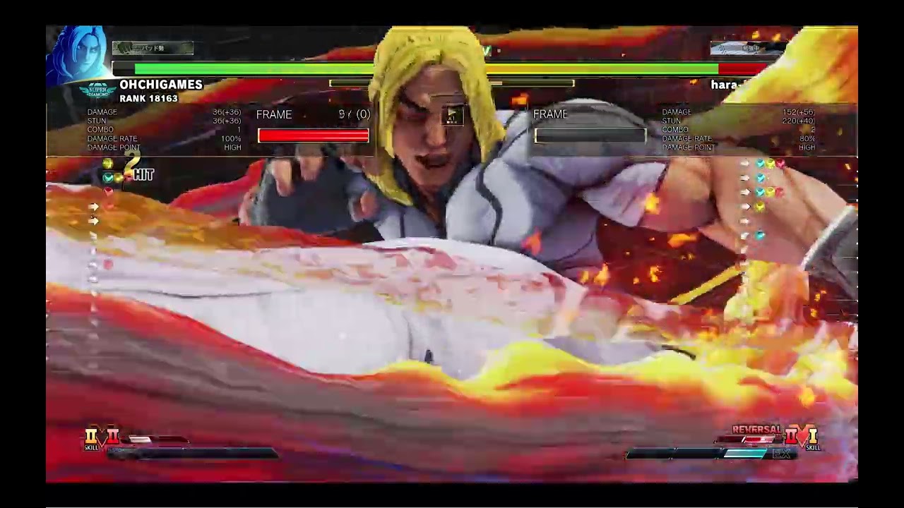 【SFV】【SFRePlayer】OHCHIGAMES（KEN LP20548）VS hara herazu（LUCIA LP31342）【31134】