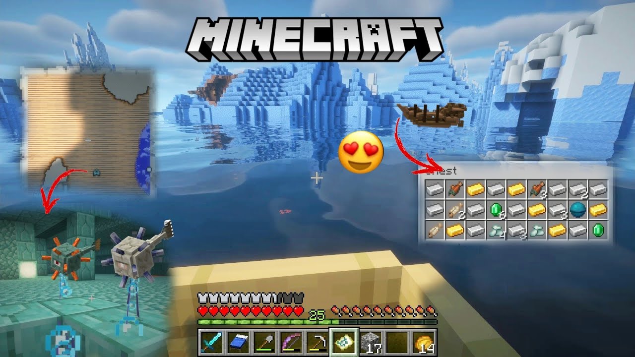 Exploring Ocean With Ocean monument Map | Minecraft | Episode 19 - YouTube