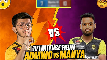 😱 ADMINO VS MANYA 1V1 TDM BATTLE 🥵|  ADMINO SHOKED MANYA GAMEPLAY 😯| 1V1 INTENSE TDM FIGHT 